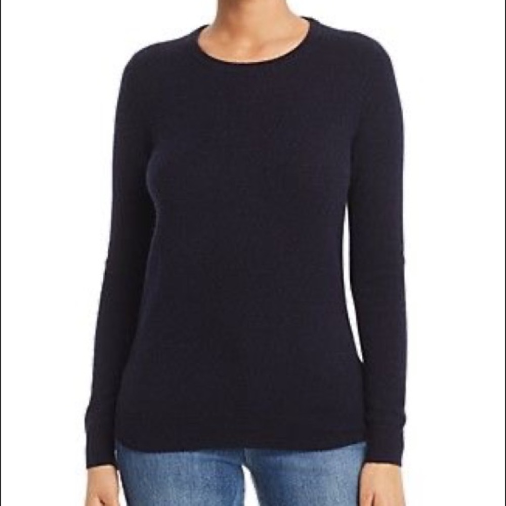 Navy Cashmere Crew XS NWOT